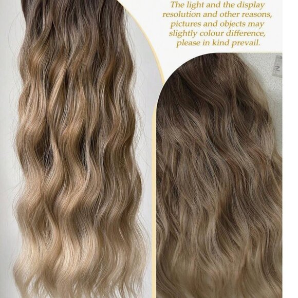 CLIP IN HAIR EXTENSIONS -Luxury Balayage / Ombre  Soft Blonde in  Curly … - Picture 5 of 9